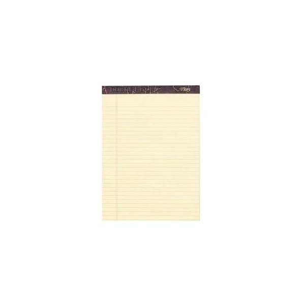 Tops Business Forms Tops Docket Gold Legal Pad, 8-1/2" x 11", Wide Ruled, Canary, 50 Sheets/Pad, 6 Pads/Pack 63956 - main